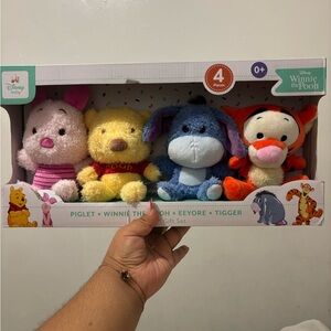 Disney Winnie the Pooh Plush Gift Set - Pink, Yellow, Blue, Orange